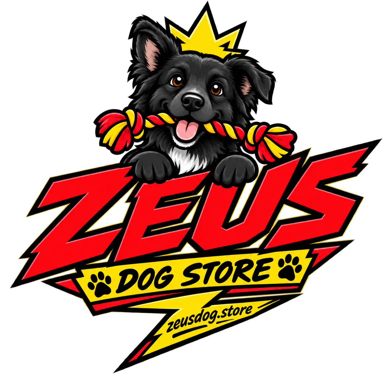 Zeus Dog Store illustrated logo